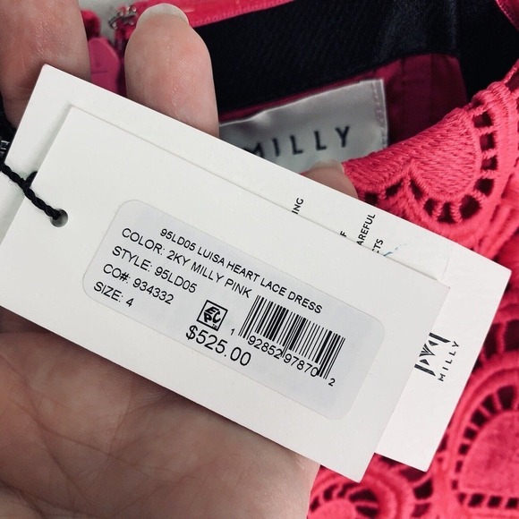 Milly Luisa Sweetheart Lace Strapless Sheath Dress Womens Size 4 NWT $525 - Picture 10 of 16